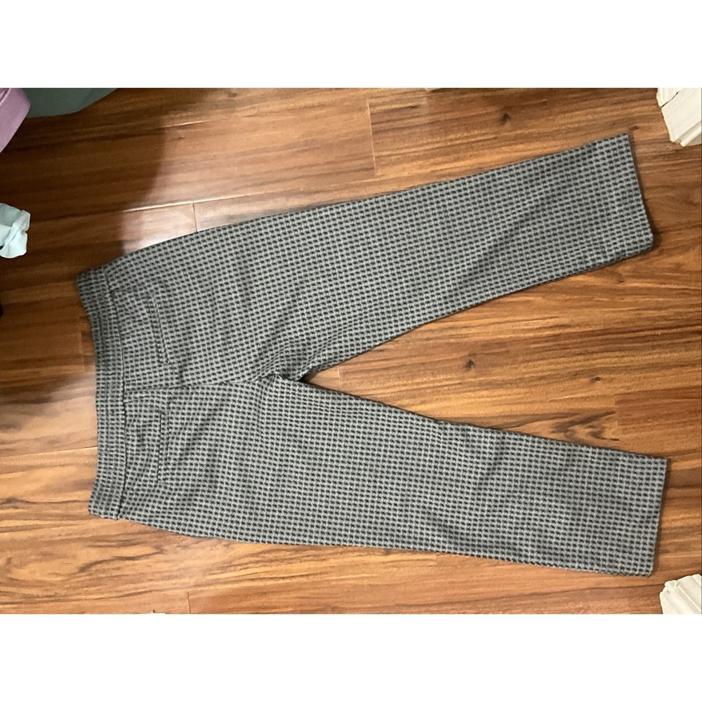 Liverpool Los Angeles Plaid Pull Women's Pants Drawstring Size L Black-gray - Picture 6 of 7